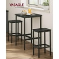 thumbnail image 2 of Set de mesa y sillas de bar VASAGLE Square para 2 personas, 2 of 8