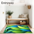 thumbnail image 3 of ODIKA 8'x10' Machine Washable Non-Slip Area Rug, Vibrant Tropical Multi Color Patterned for Spaces High Traffic Rug, Green, 71111, 3 of 7