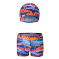 thumbnail image 1 of Odeerbi 1-12 Años Traje de Baño Con Gorro de Baño Para Niños Traje de Baño Con Estampado Hawaiano Traje de Baño de Secado Rápido Traje de Baño Corto Para Niños Traje de Baño de Verano, 1 of 2