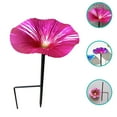thumbnail image 4 of SLYNSHome Hummingbird Baths for outdoors Flowers Shaped Bird Bath Garden Decoration Hummingbird Feeders With Metal Stake for Yard Patio Outside (Hot Pink), 4 of 5