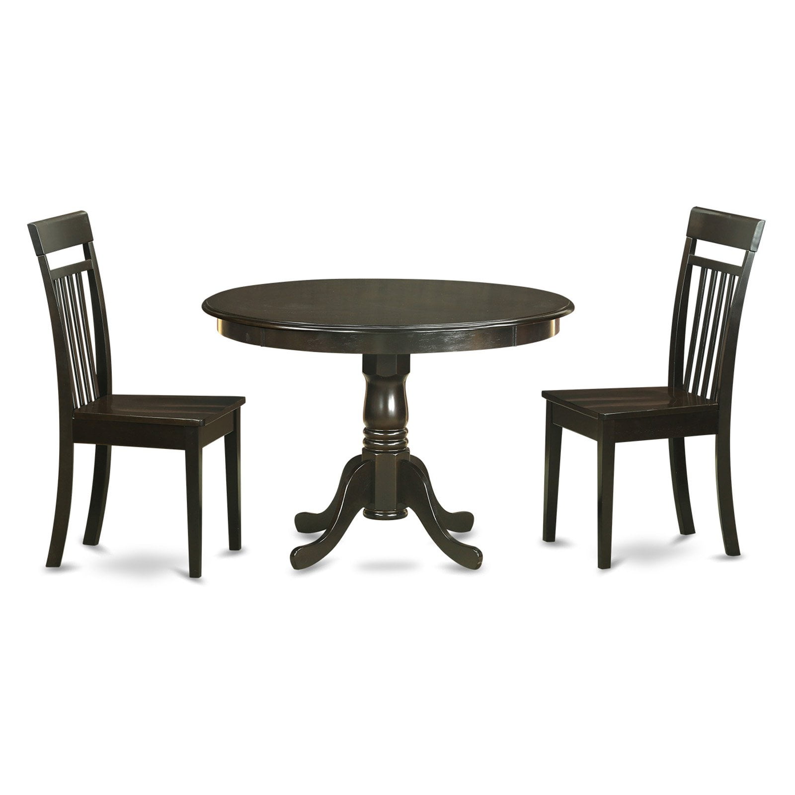 east west furniture hlca3capc 3 piece kitchen nook dining setdining  table and 2 dinette chairs