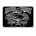 thumbnail image 1 of Letrero metálico con pintura de hierro para decoración de pared, Lethal Threat Speed Shop, 1 of 1