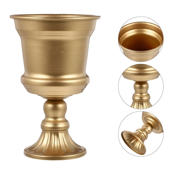 HOMEMAXS Metal Vase Flower Pot Centerpiece Decorative Bride Mother Golden