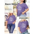 thumbnail image 4 of XCHQRTI Funny Rabbit Women Shirt Plus Size Graphic Tee Happy Easter Short Sleeve Oversized Tshirt, 4 of 9