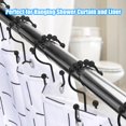 thumbnail image 2 of Ganchos Para Cortinas De Ducha Ganchos Para Cortinas De Ducha Negros De Doble Cara Juego De 12 Ganchos De Ducha De Acero Inoxidable A Prueba De Herrumbre Para Cortina Y Revestimiento Cromo, 2 of 5