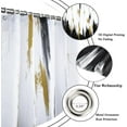 thumbnail image 5 of Black and White Shower Curtain, Black White Gold Brush Strokes Graffiti Oil Painting Modern Art Abstract Bathroom Curtain Waterproof Fabric Machine Washable with Hooks, 84" Wx72 L, 5 of 6