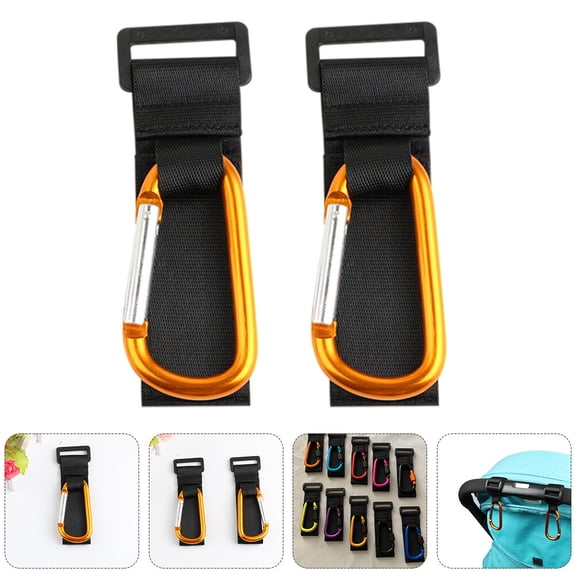 MEIBUTYUP Set of 2 Non- Golden PU Hooks, Ideal for Strollers, Walkers, and Everyday Use