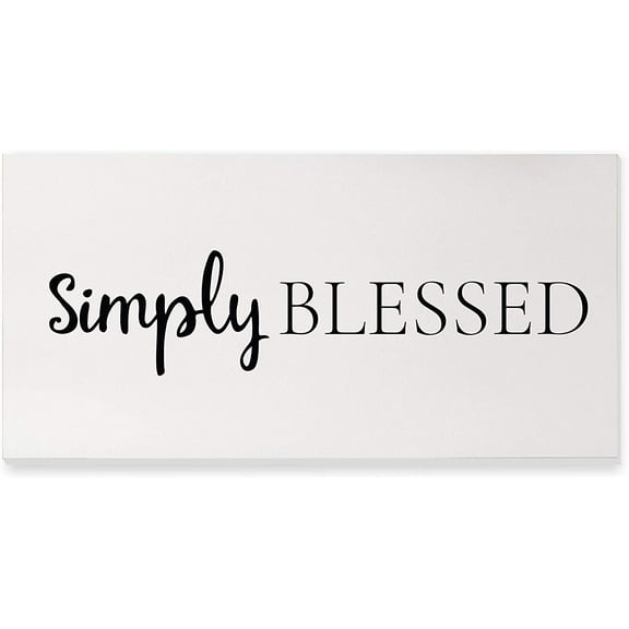 Simply Blessed Rustic Wood Wall Sign 9x18