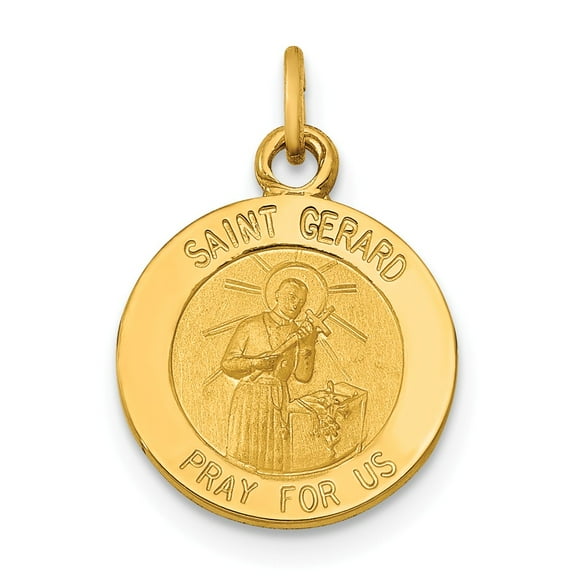 FB Jewels 14K Yellow Gold Saint Gerard Medal Charm