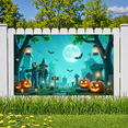 thumbnail image 4 of Spooky Design Halloween Banner Polyester Material Pumpkin Decoration Night Theme Lanterns for Trick-or-Treat Halloween Party Haunted House, 4 of 5