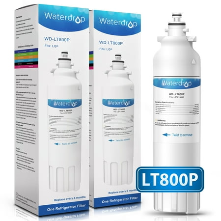 Refrigerator Filter Kenmore Elite 2 Pack Waterdrop LT800P Replacement for LG LT800P, ADQ73613401, ADQ73613402. Kenmore 9490, 46-9490, 469490 Refrigerator Water Filter ()