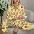 thumbnail image 6 of Sikiie Cute Chicken Women's Long-Sleeve Shirt and Full-Length Bottom Pajama Set (s-xxl)-X-Large, 6 of 7