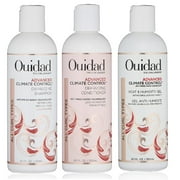 OUIDAD Advanced Climate Control Trio: Defrizzing Shampoo 8.5 oz , Conditioner 8.5 oz and Heat and Humidity Gel, 8.5 Fl oz