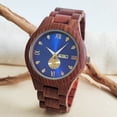 thumbnail image 3 of Mens Wood Watch - High-Precision Movement, Stylish Quartz Wrist Watch with Accurate Timekeeping, Exquisite Wood Construction - Elegant Timepiece for Men, 3 of 6