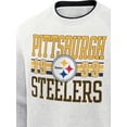 thumbnail image 4 of NFL Pittsburgh Steelers Men's Cotton Gray Heather Long Sleeve Crew Fleece Sweatshirt, 4 of 4