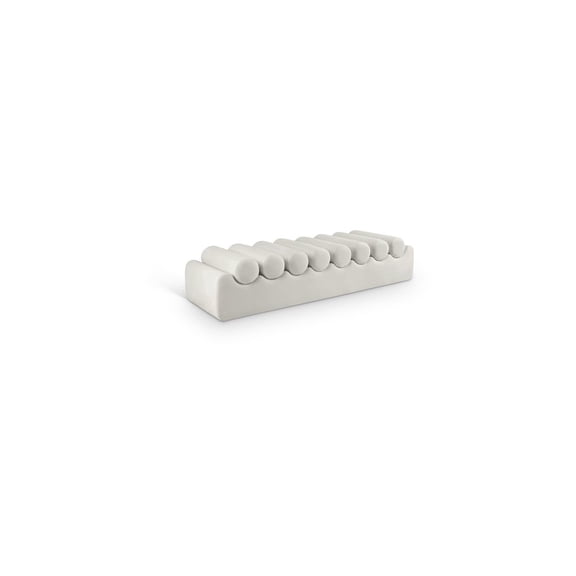 Meridian Furniture Rumble Cream Vegan Leather Bench