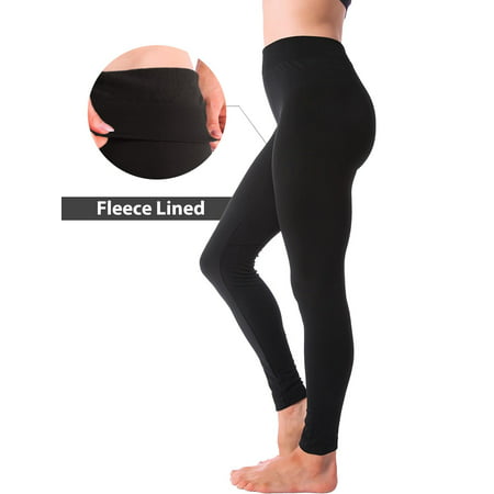 Winter Warm Fleece Lined Thick Brushed Full Length Leggings Thights (Best Winter Cycling Pants)
