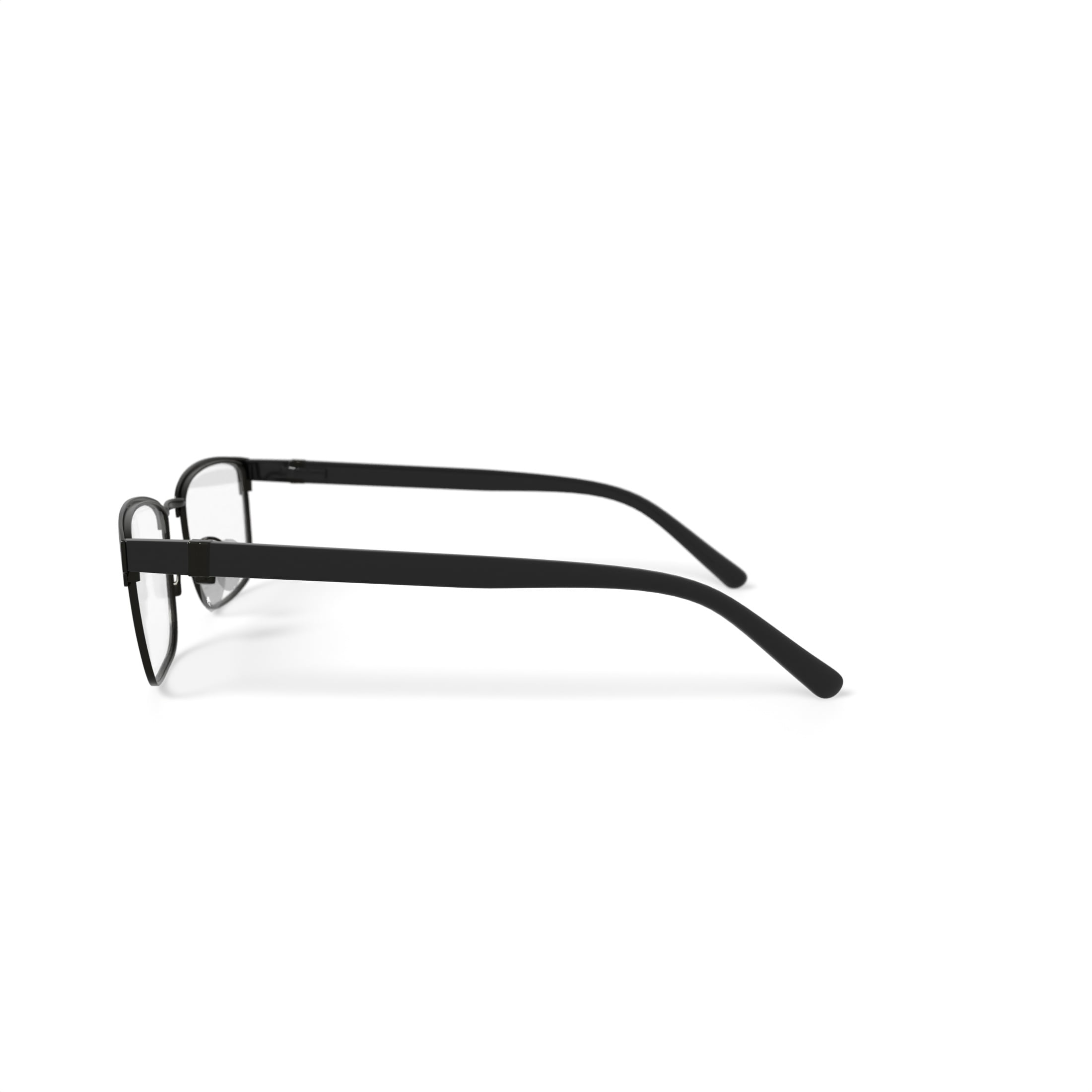 Walmart Men's 0413 Browline Prescription Eyeglasses with Case, Black