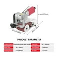 thumbnail image 3 of Graflsoa Adjustable Handle Pneumatic Belt Sander 60x260mm with 11 Sanding Belts, 7000 RPM, Silver & Red Finish, 3 of 6
