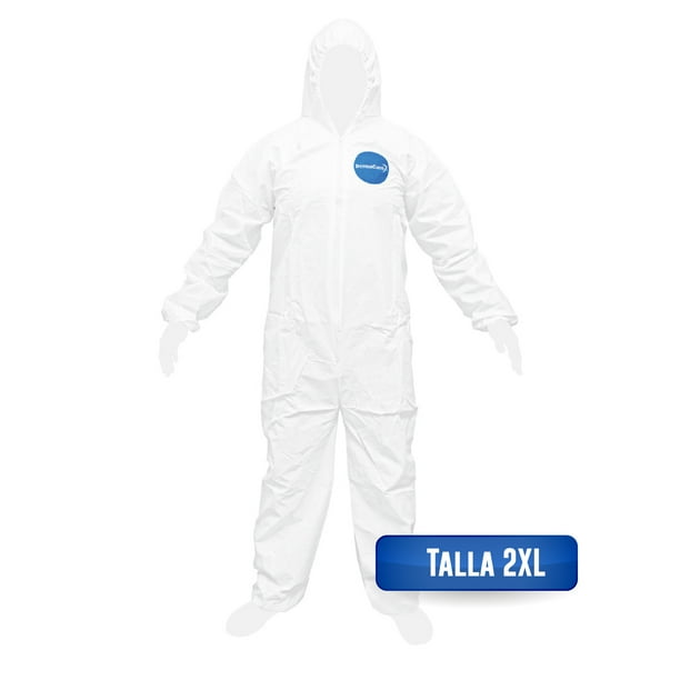 Overol Industrial Dermacare tipo Tyvek Color blanco con capucha