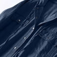 thumbnail image 6 of Admvng Womens Hooded Denim Shirt Jacket Long Sleeve Chest Pockets Button Solid Lightweight Jean Shacket Casual Fall Outerwear, 6 of 8