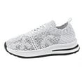 thumbnail image 6 of Women's Walking Running Shoes Vintage Crochet Knit Lace up Casual Fashion Sneakers Comfortable Work Shoes for Women, 6 of 7