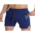 thumbnail image 3 of Men Casual Sports Shorts  Quick-drying Solid Color Running Training Fitness Short Pants with Pockets, 3 of 6