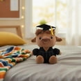 thumbnail image 2 of Small Bull Duck Plush, Brown and Black, Graduation by Way To Celebrate, 2 of 5