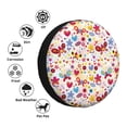 thumbnail image 4 of Salouo Cute Butterfly Flowers Print Spare Tire Cover 14-17 inch Spare Tire Protector Universal Tough Tire Wheel Cover for Trailer SUV and Truck-16 inch, 4 of 6