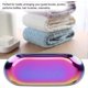 thumbnail image 4 of Stainless Steel Serving Plate, Cake Storage Tray, Oval Cosmetic Organizer Home Storage Trays, 4 of 5