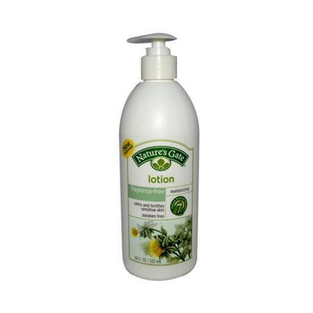 - Natures Gate 0758201 Moisturizing Lotion for Sensitive Skin Fragrance Free, 18 fl oz