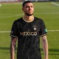 thumbnail image 4 of DXSCSE Mexico Soccer Jerseys - Breathable Mexico Jersey Men, Mexico Team Short Sleeve Crew Neck Football Jersey Shirts for Sports Fans Black L, 4 of 9