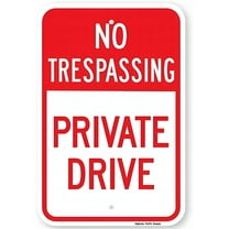 Safety Sign 8x12 Danger Sign No Trespassing Private Drive Sign Wall Art Warning Caution Tin Signs Metal Road Yard Decor