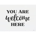 thumbnail image 2 of Imperfect Dust 14x12 White Modern Wood Framed Museum Art Print Titled - You Are Welcome Here, 2 of 4
