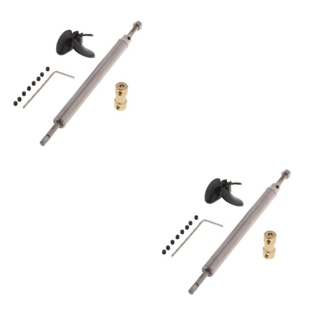 Vogacara Piezas de modelo de barco RC, eje de transmisión, acoplador, hélice, manguito, junta de 3,17mm 2piezas 3.17 mm