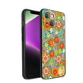 thumbnail image 1 of Compatible with iPhone 14 Plus Phone Case, Retro-Groovy-Floral-Hippie12 Case Men Women, Flexible Silicone Shockproof Case for iPhone 14 Plus, 1 of 1