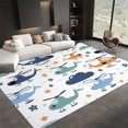 thumbnail image 2 of Washable Area Rug for Living Room 3x5 ft Cartoon Helicopter Stars 3D Print Decor Carpet, Non Slip Stain Resistant Large Area Rugs, for Bedroom Dining Room Office, 2 of 7