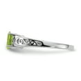 thumbnail image 3 of Primal Gold 14 Karat White Gold 6x4mm Oval Peridot and Diamond Ring, 3 of 7