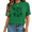 1-Green, variant on Women's Abstract Colorful Daisy Floral Brush Stroke Graphic Short Sleeve Crew Neck Daily Casual Wear Tops
