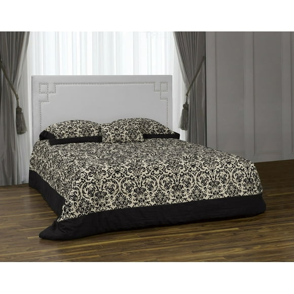 K-Living Felicita Grey Fabric Queen Size Platform Bed