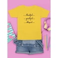 thumbnail image 3 of Thankful Grateful Blessed T-Shirt Juniors -Image by Shutterstock,  Large, 3 of 4