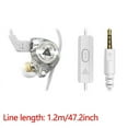 thumbnail image 2 of Wdhugt White 2-Piece Wired Earphones In Ear Stereo With Control For Mobile Phones Earbuds 47.2 Inches Cable Plastic White, 2 of 3