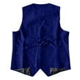 thumbnail image 3 of Mens Vintage Wool Suit Vest Button V Neck Herringbone Waistcoat 5 Real Pockets Tweed Waistcoat For Groomsmen Wedding, 3 of 4