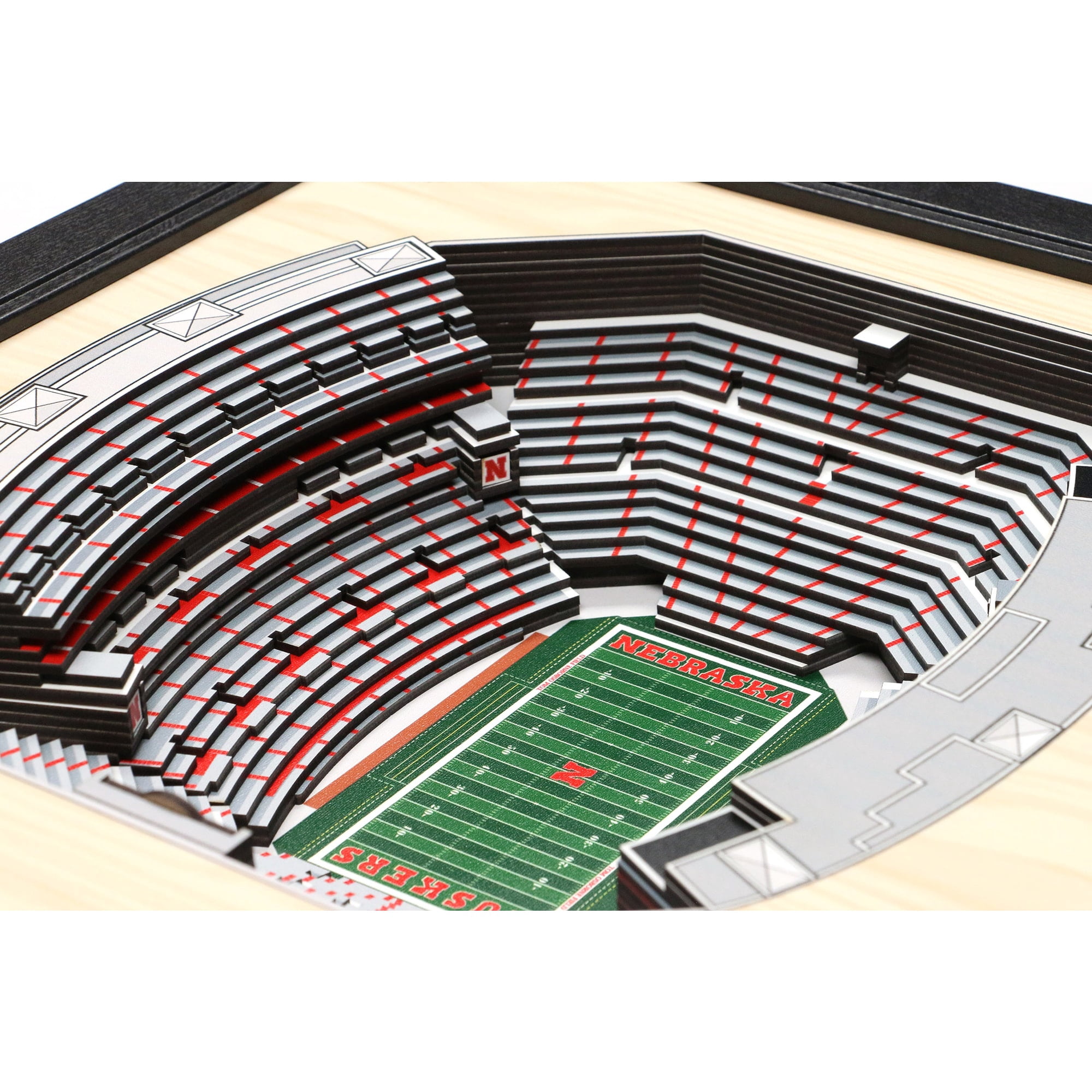 IDNA Nebraska Huskers 25.5" x 19.5" Memorial Stadium Stadium Views Wall Art
