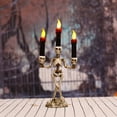 thumbnail image 1 of FAROOT Halloween LED Light, Skull Candle Lamp Resin Artware Desktop Decor, 1 of 10