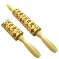 thumbnail image 5 of Christmas Elk Patterned Rolling Pin, Beech Laser Engraved Cookie Dough Stick Rolling Pin, 5 of 5