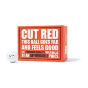Cut Golf Red 2 Piece Ionomer Golf Balls, 24 pack, White
