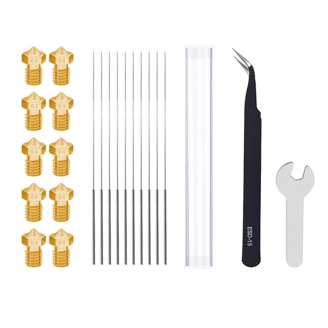 Matsuzay Kit de herramientas de limpieza de boquillas, de limpieza de boquilla sólida, accesorios de extrusora de impresora 3D Mini, cabezal de Kits de mantenimiento de impresoras No.02
