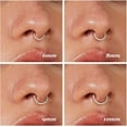 thumbnail image 3 of Hinged CZ Septum Rings - 316L Surgical Steel Nose Rings Hoops for Women 20G/18G/16G Cartilage Earrings Conch Piercing Jewelry Helix Rook Tragus Lobe Daith Snug Belly Button Ring 6mm-10mm, 3 of 12