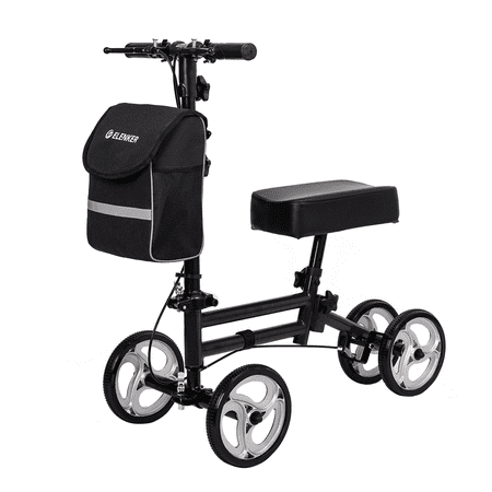 ELENKER Steerable Knee Scooter for Foot Injuries Ankles Surgery  Black